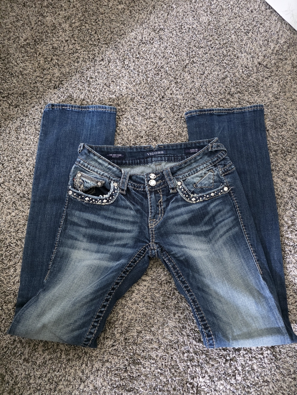 Vigoss Women's Med/Dark Blue Jeans 26/33